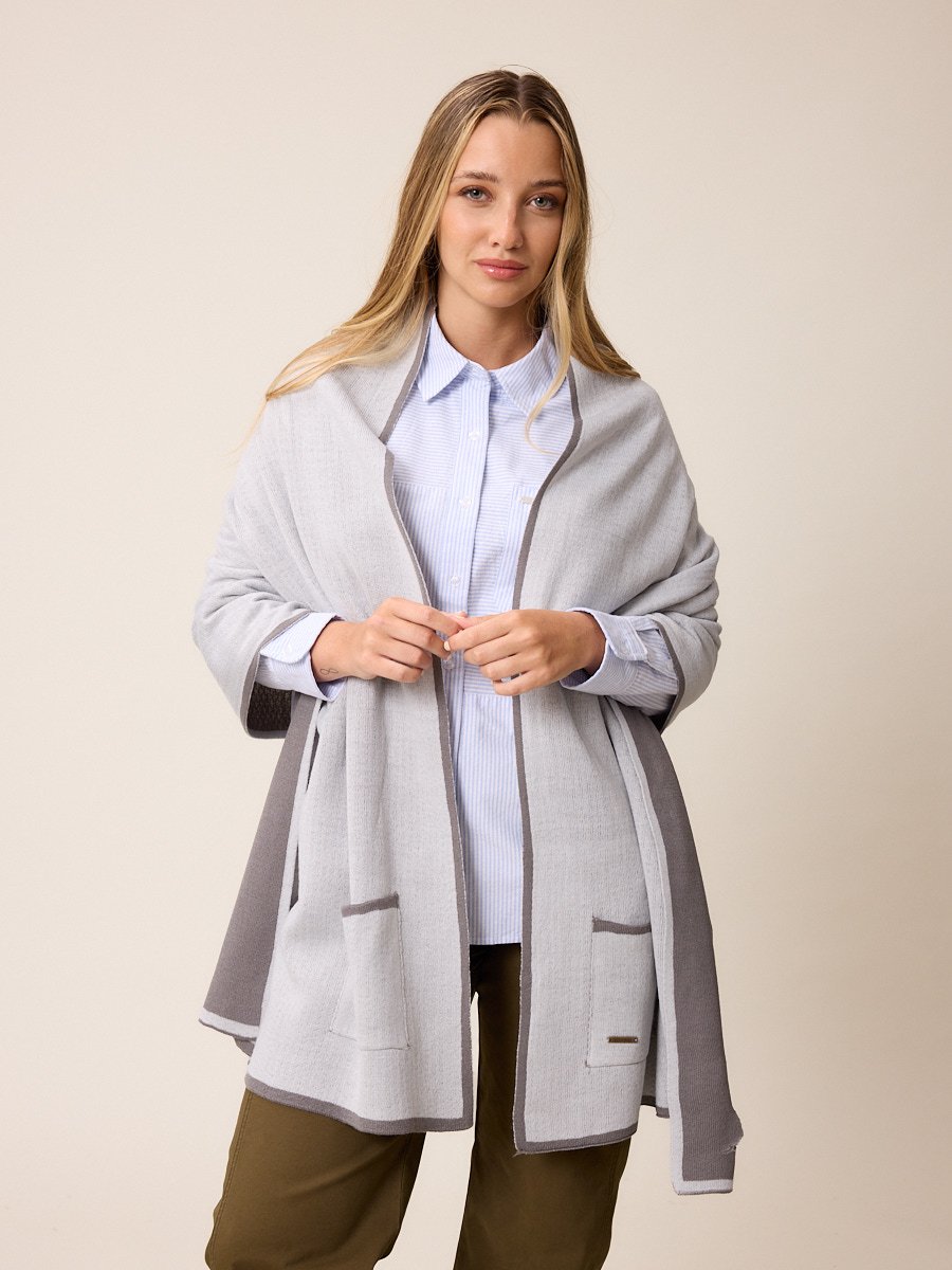 PONCHO AINAM POLANCO - Cinza - Imagem 2