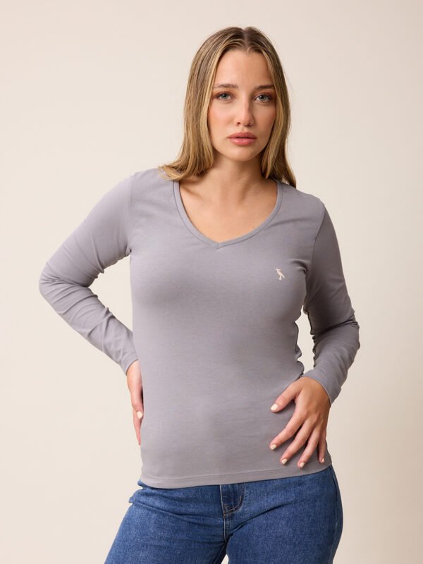 T-SHIRT M/L NOAN POLANCO - Cinza