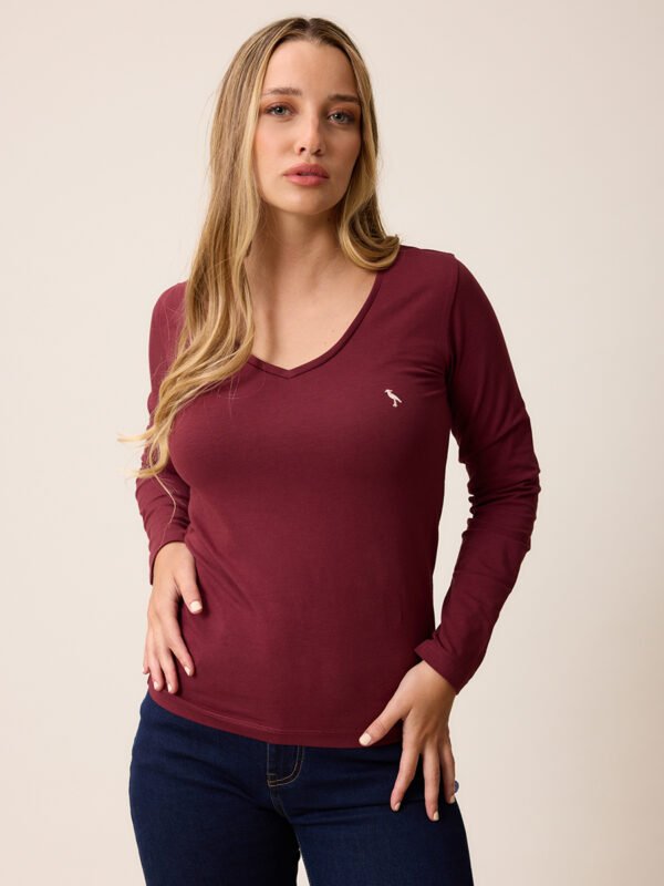T-SHIRT M/L NOAN POLANCO - Vino